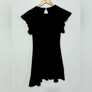 Rebecca Minkoff Women Black Casual Flare Dress Size S Flare Sleeves